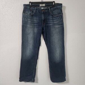 American Rag Cie Men's 34 x 30 Blue Jeans Clark Fit Dark Wash with Design Fading